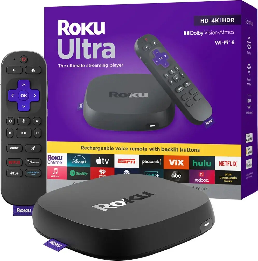 New Roku Ultra 2024 w/ Voice Remote Pro (2nd Edition) 4850R