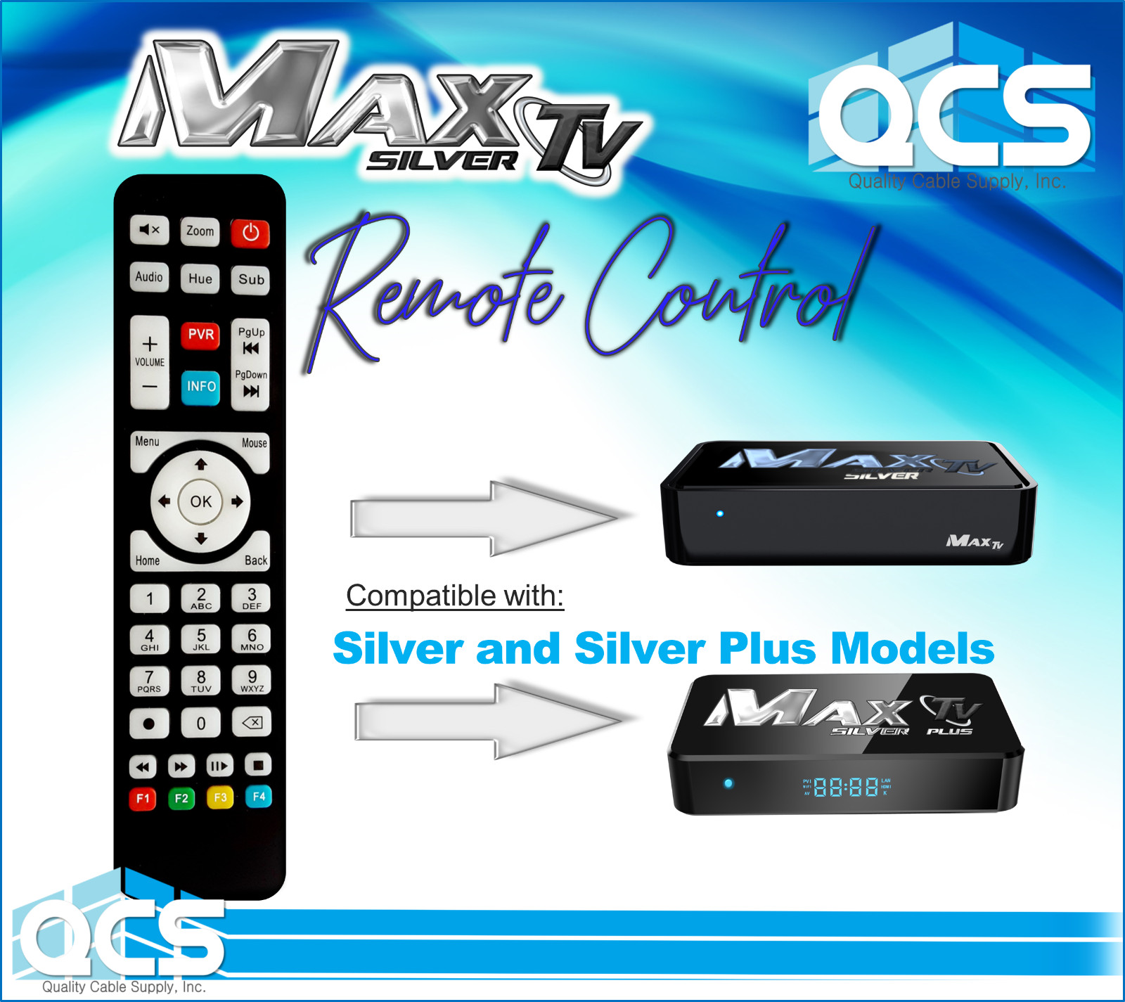 Remote Control EXCLUSIVE for MaxTV Silver and MaxTV Silver Plus