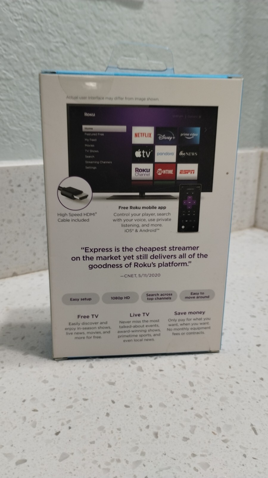 NEW Roku 3930R Express HD Streaming Media Player – Black Brand New In Package