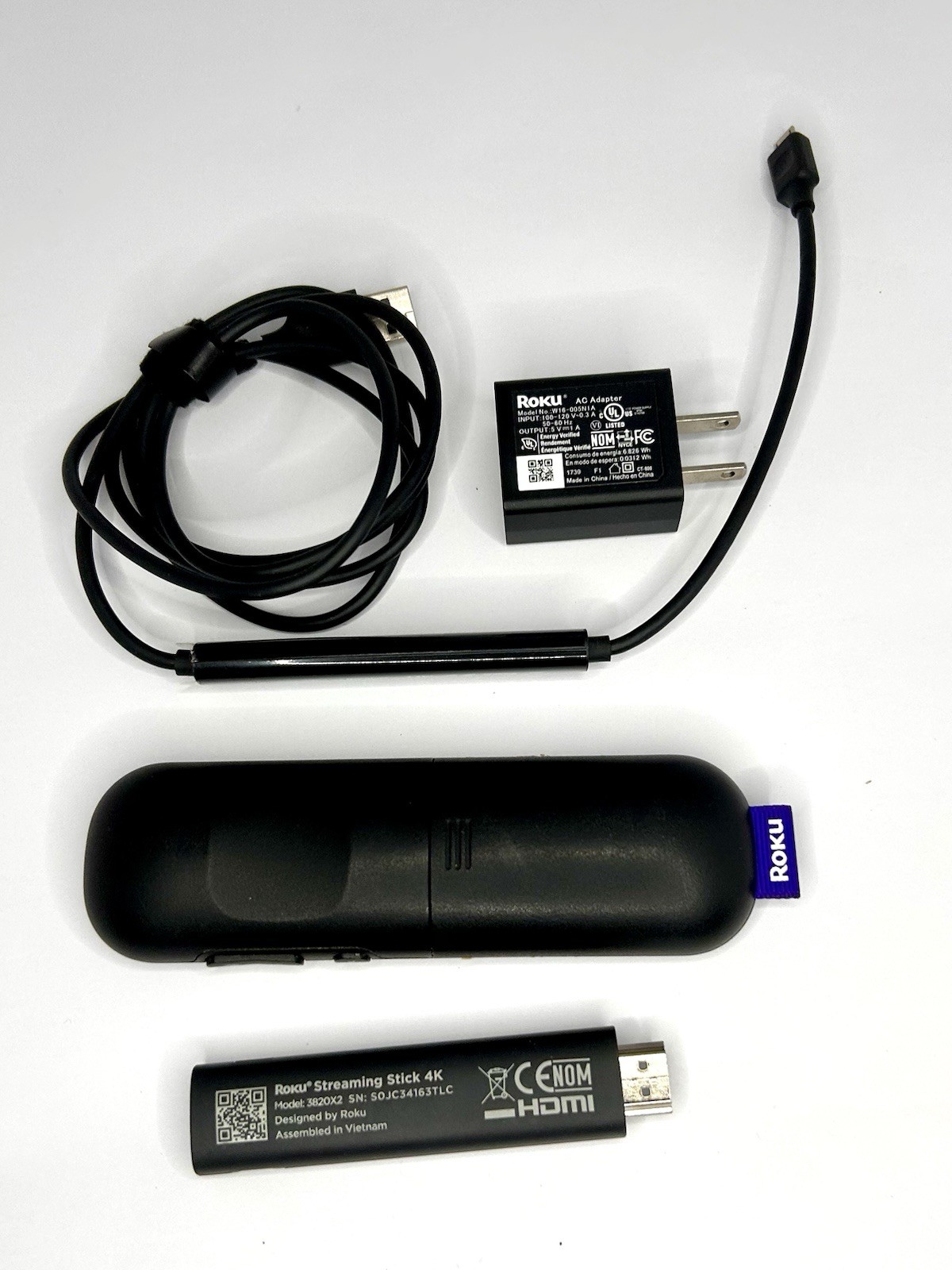 Roku Streaming Stick 4K Model 3820X2 5.3, 5.6