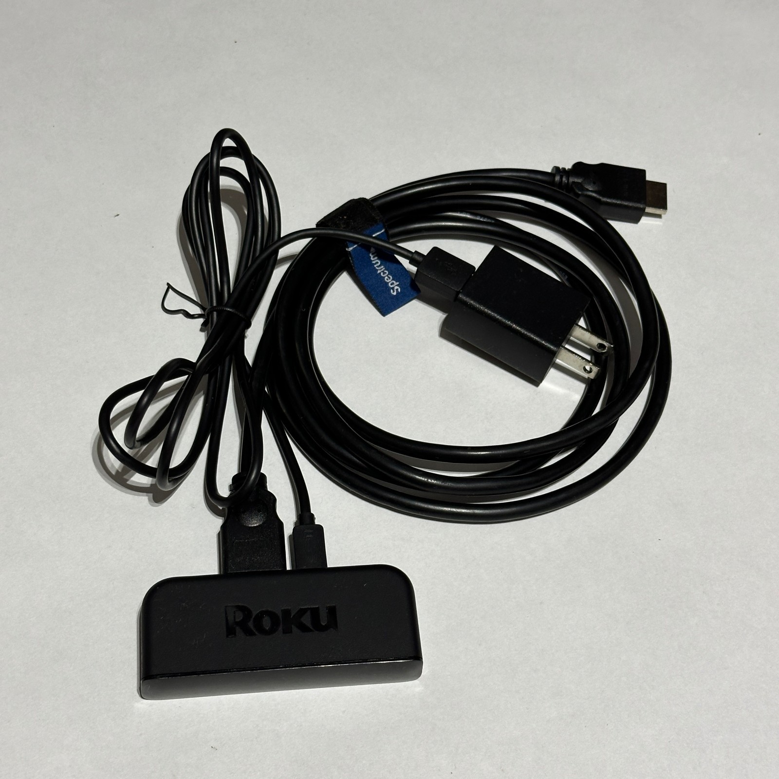 Roku Express HD Streaming Media Player Black No Remote Power Cables HDMI TV Unit