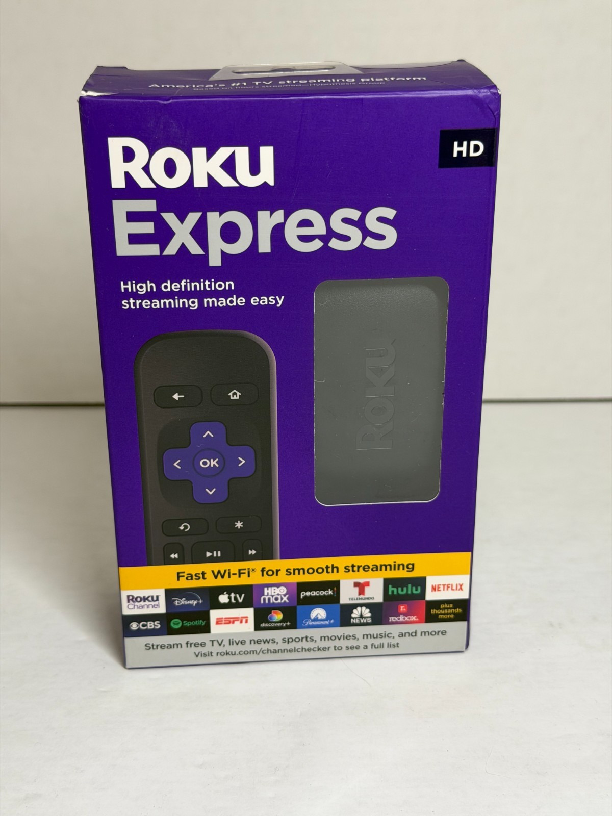 Roku Express (3960R) HD Media Streaming Player 1080p – Black Wi-Fi B13