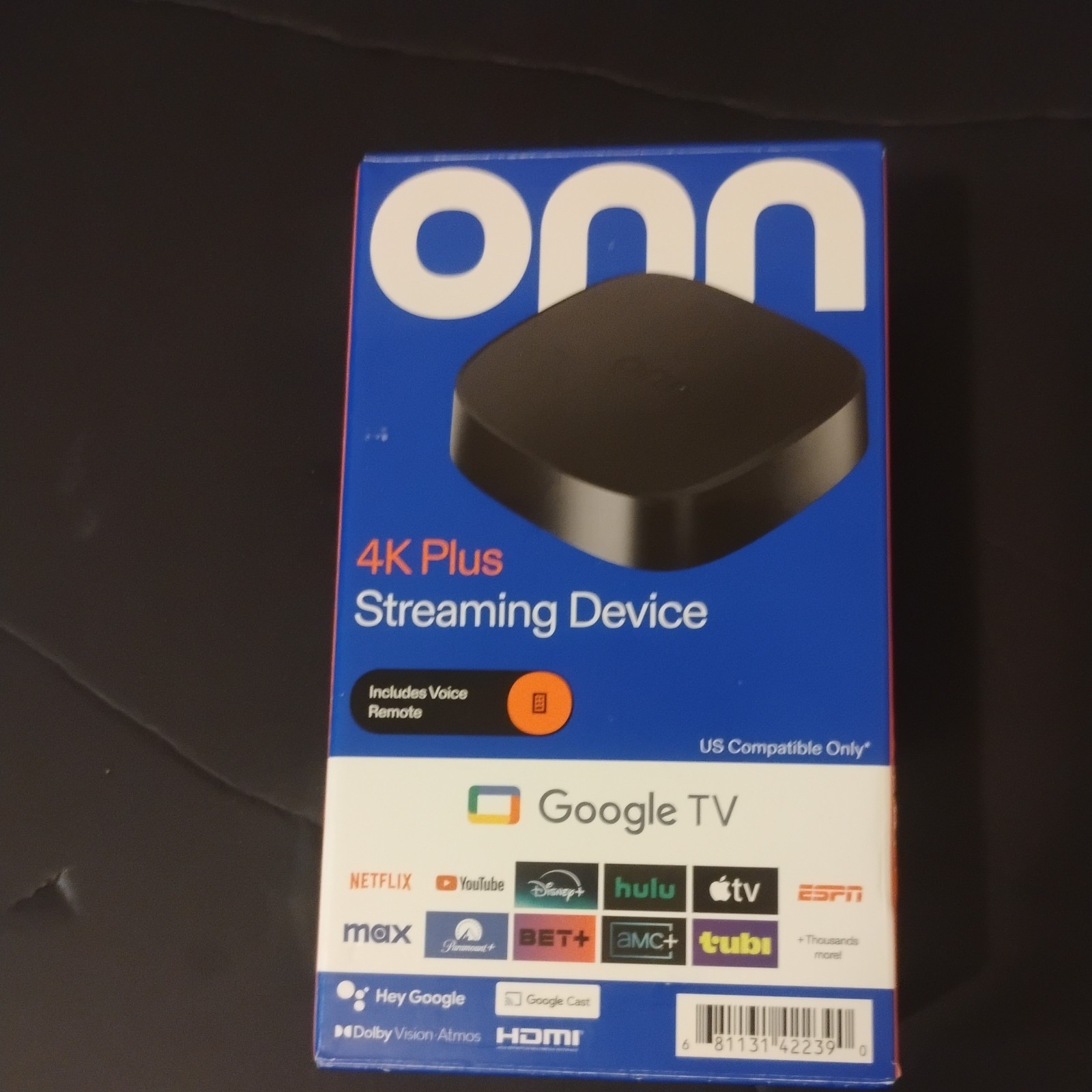 ONN 4K PLUS STREAMING BOX – GOOGLE TV – ULTRA FAST – 16GB Storage – 2 GB Ram