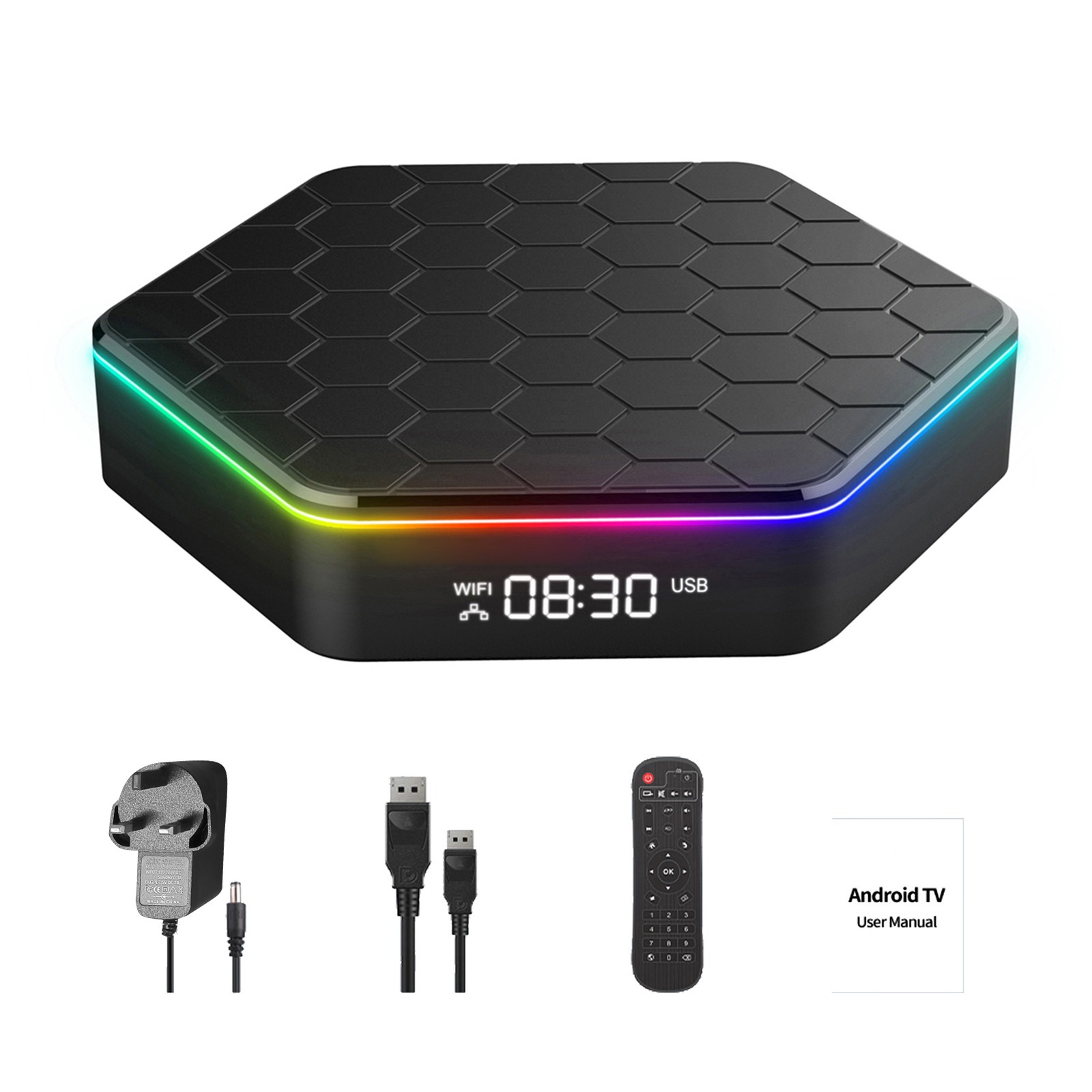 Smart Home Media Player 2.4G 5G Dual Band WiFi6 BT 5.0 4K Media Player TV B OPBX
