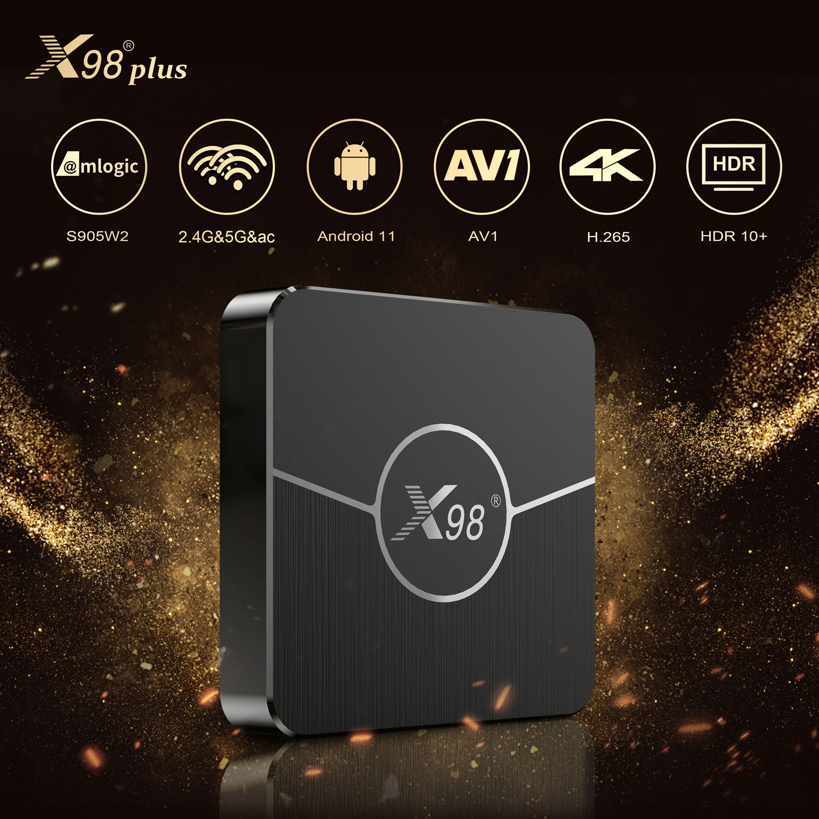 X98 Plus 11.0 Box Amlogic S905W2 UHD 4K Media Player 2.4G/ MMKY