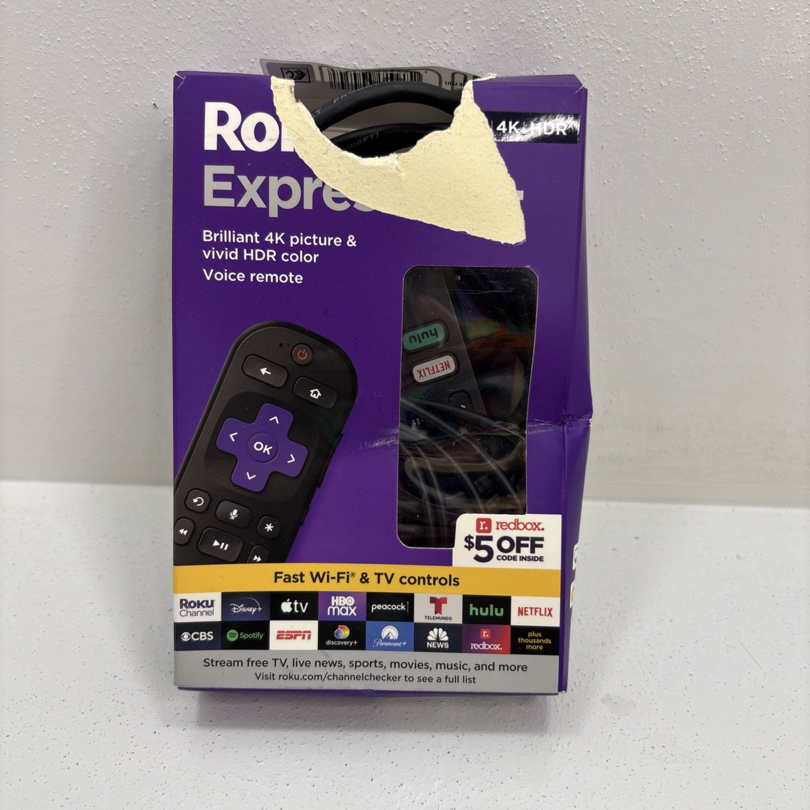 Roku Express 4K+ Streaming Player 3941RW2 Black TV Movies Apps Shows Sports New