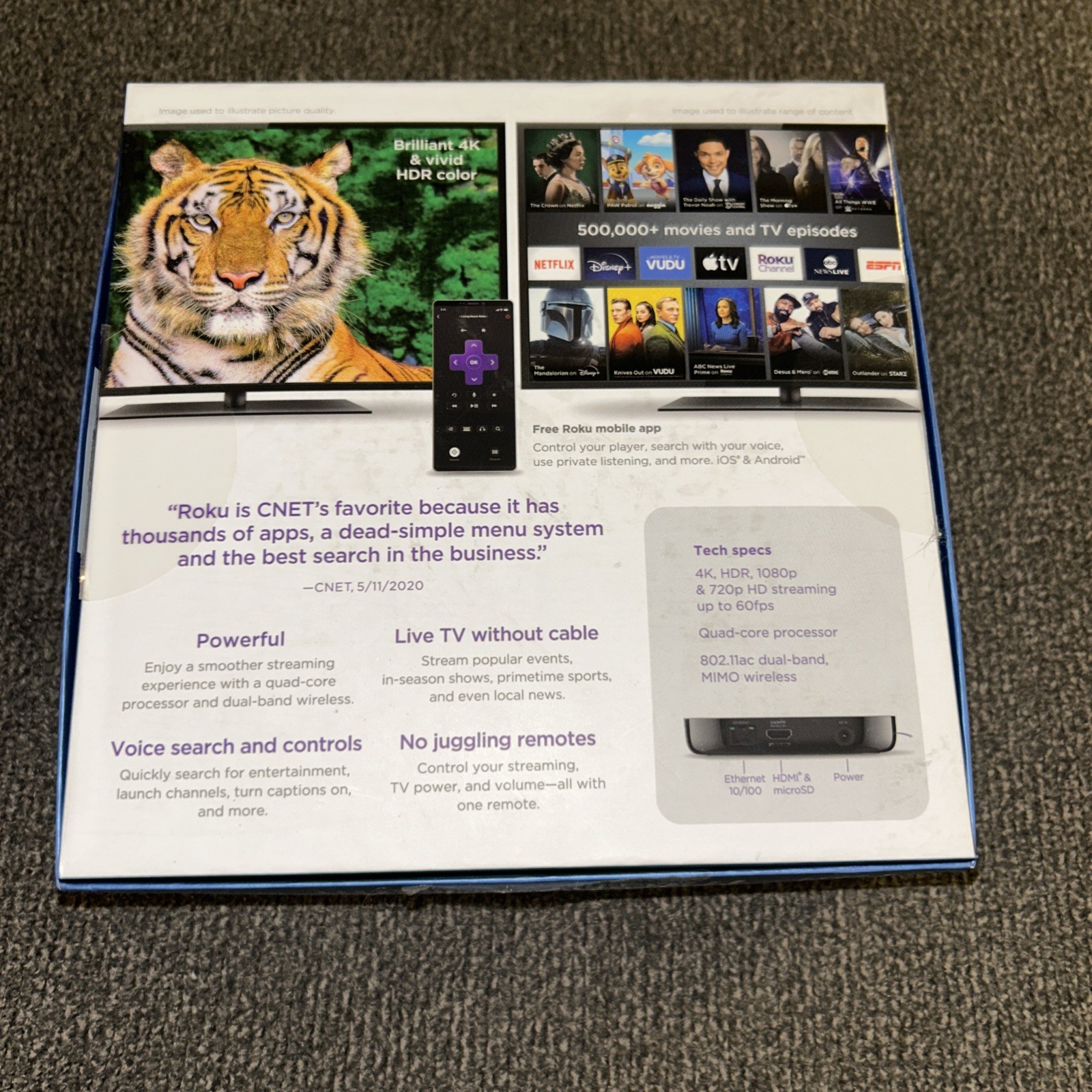 Roku Ultra LT HD 4K HDR Media Streamer (HDMI INCLUDED) -(4662RW) Remote Untested