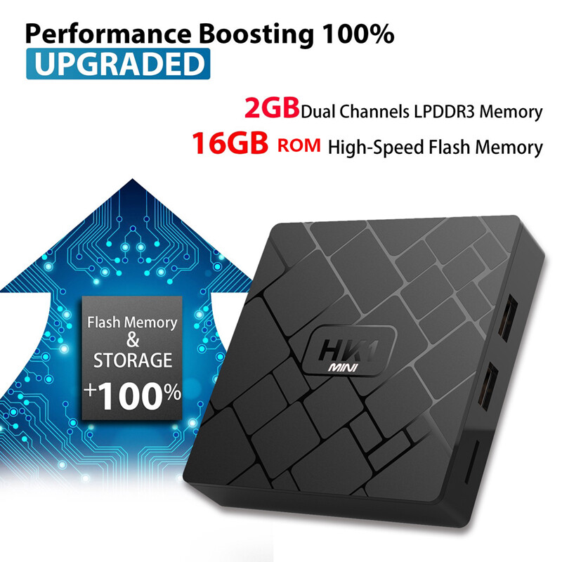 TV Box HK1 Mini (2 GB RAM & 16 GB ROM) 4K HD (Android 8.1)