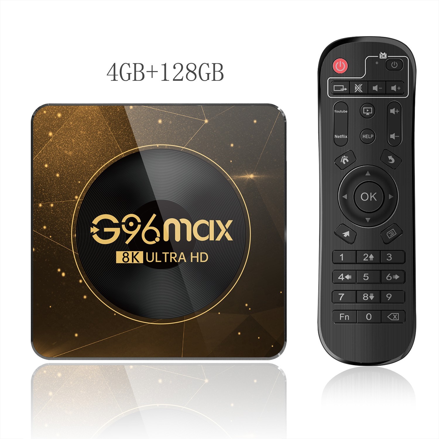 Android TV Box 8K Ultra HD Media Player 4GB RAM 64GB ROM WiFi Netflix Youtube