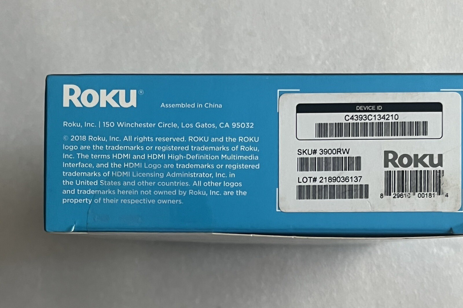 SEALED Roku Express (6th Generation) HD Media Streamer 3900RW VUDU Edition