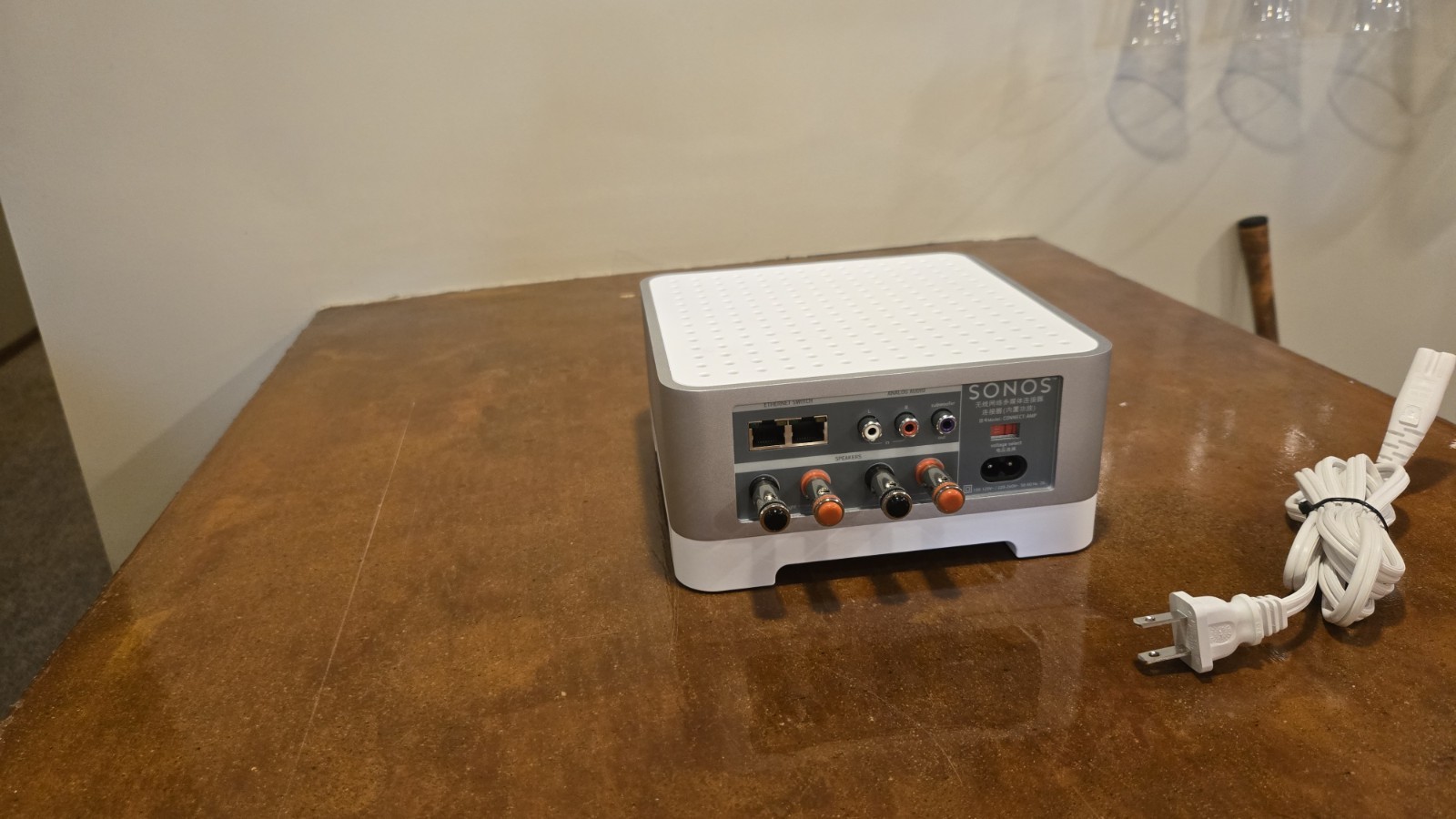 Sonos Connect :Amp Digital Media Streamer – White/Gray