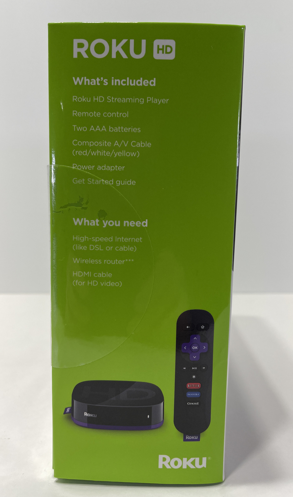 Roku HD (2nd Generation) Media Streamer 2500R – Black **Sealed **