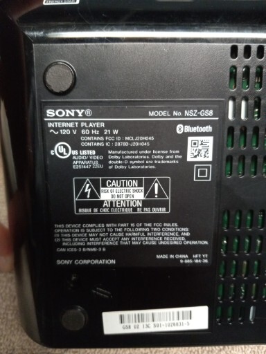 SONY NSZ-GS8 Internet Media Player