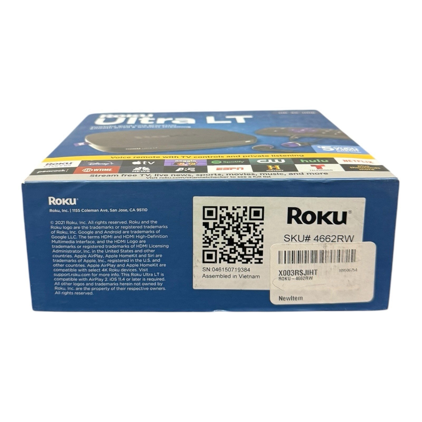 NEW Roku Ultra LT 4662RW 4K HDR HD Streaming Media Player w/ Voice Remote Sealed