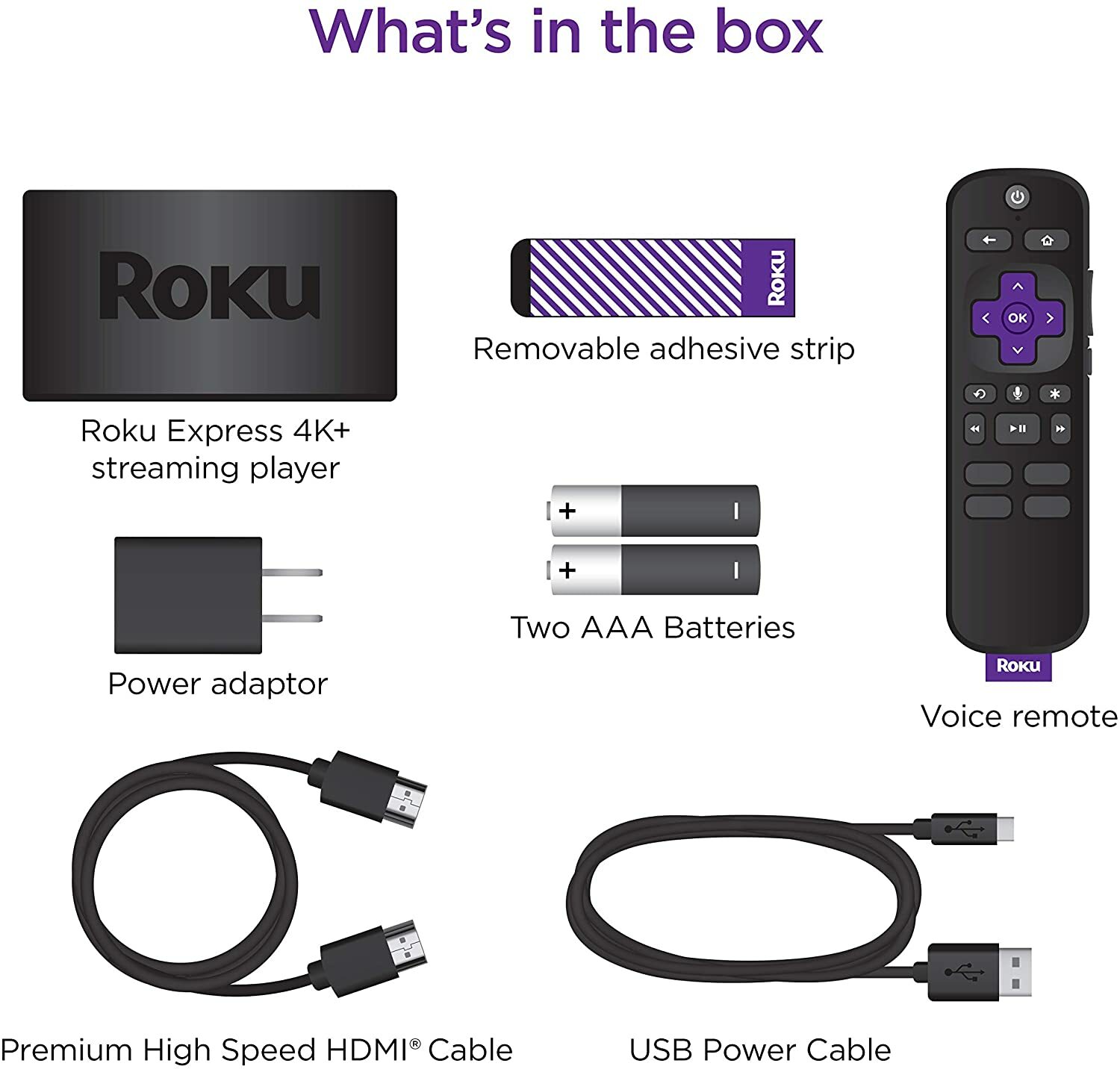 Roku Express 4K+ 2021 | Streaming Media Player HD/4K/HDR with Smooth Wireless St