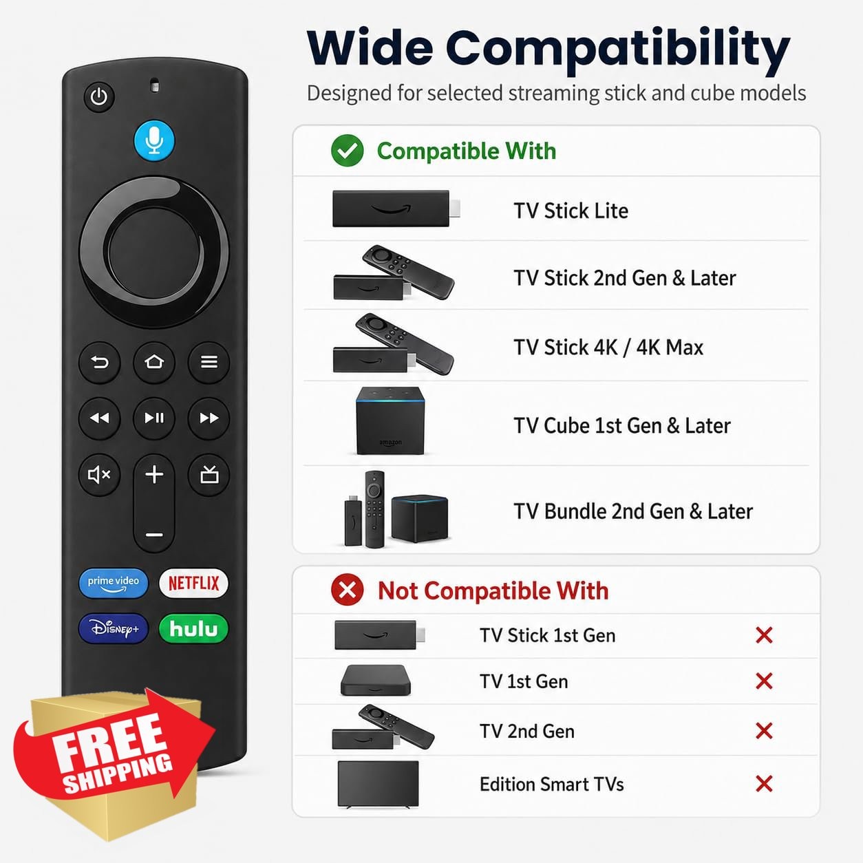 Upgrade Voice Remote Replacement Stick TV 3rd Gen L5B83G, Compatible for 2nd/…