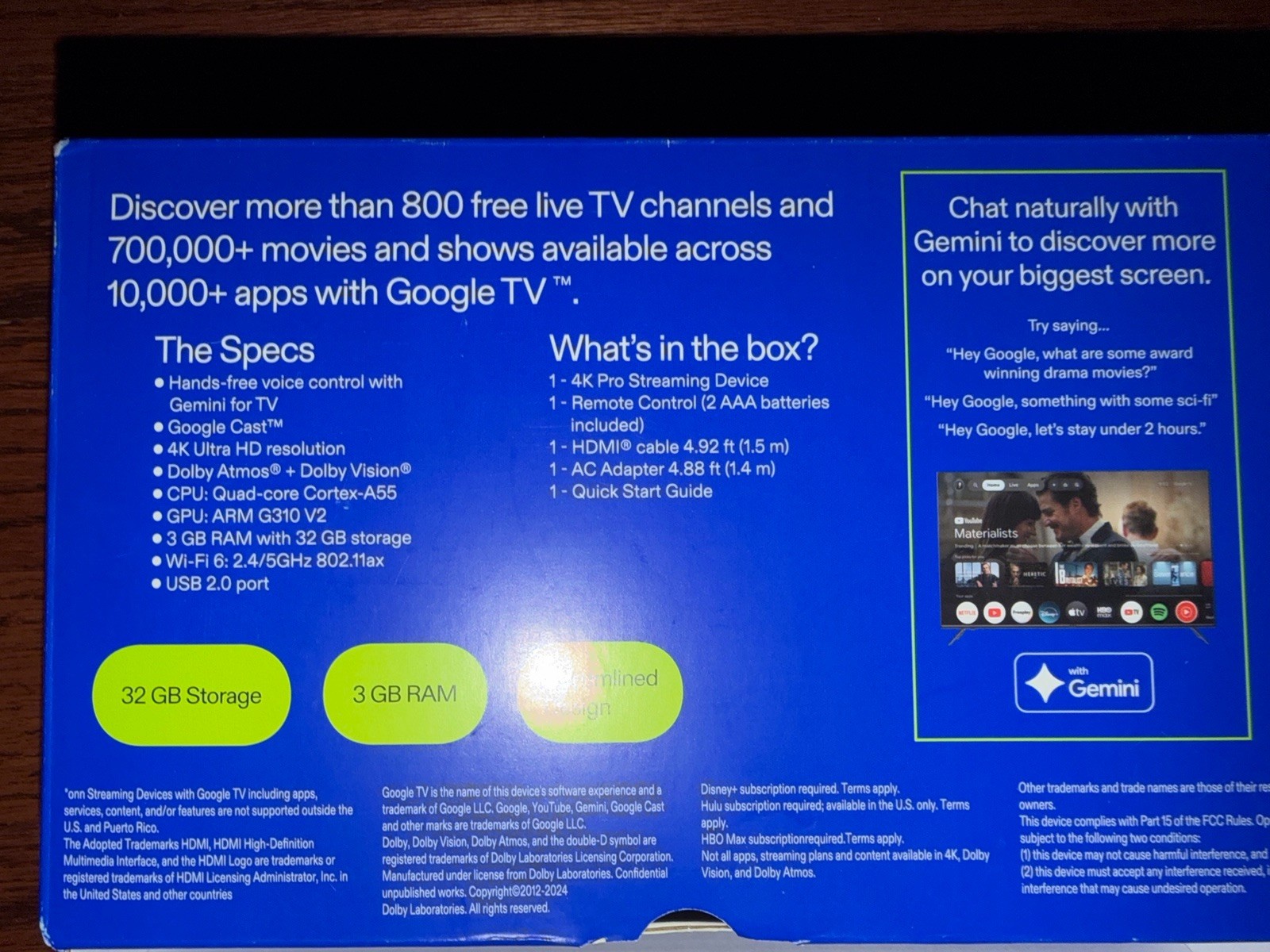 New 2026 onn 4K Pro Streaming Device Google TV w/ Gemini