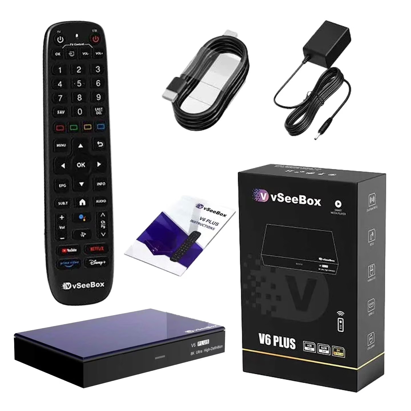 vSeeBox V6 Plus Android Media streamer-Authorized Distributor Same-Day Shipping