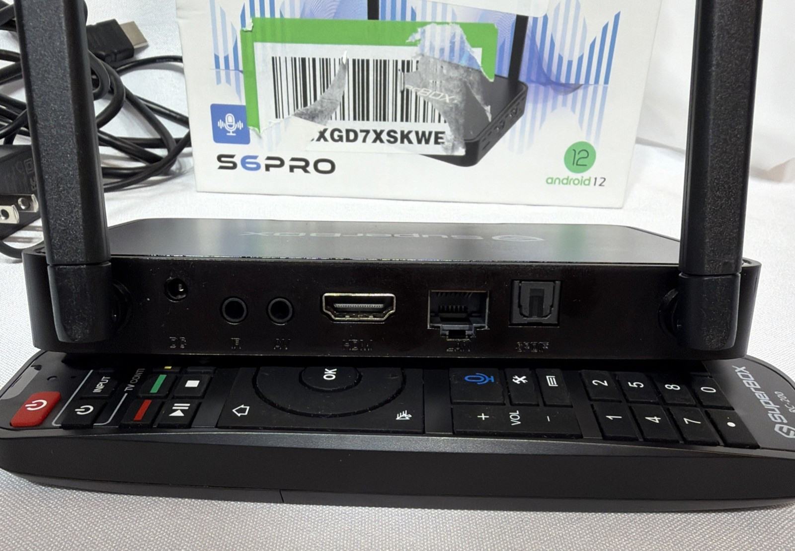 SuperBox S6 Pro Android 12 TV Box WiFi 6 4GB/32GB Complete Tested & Reset