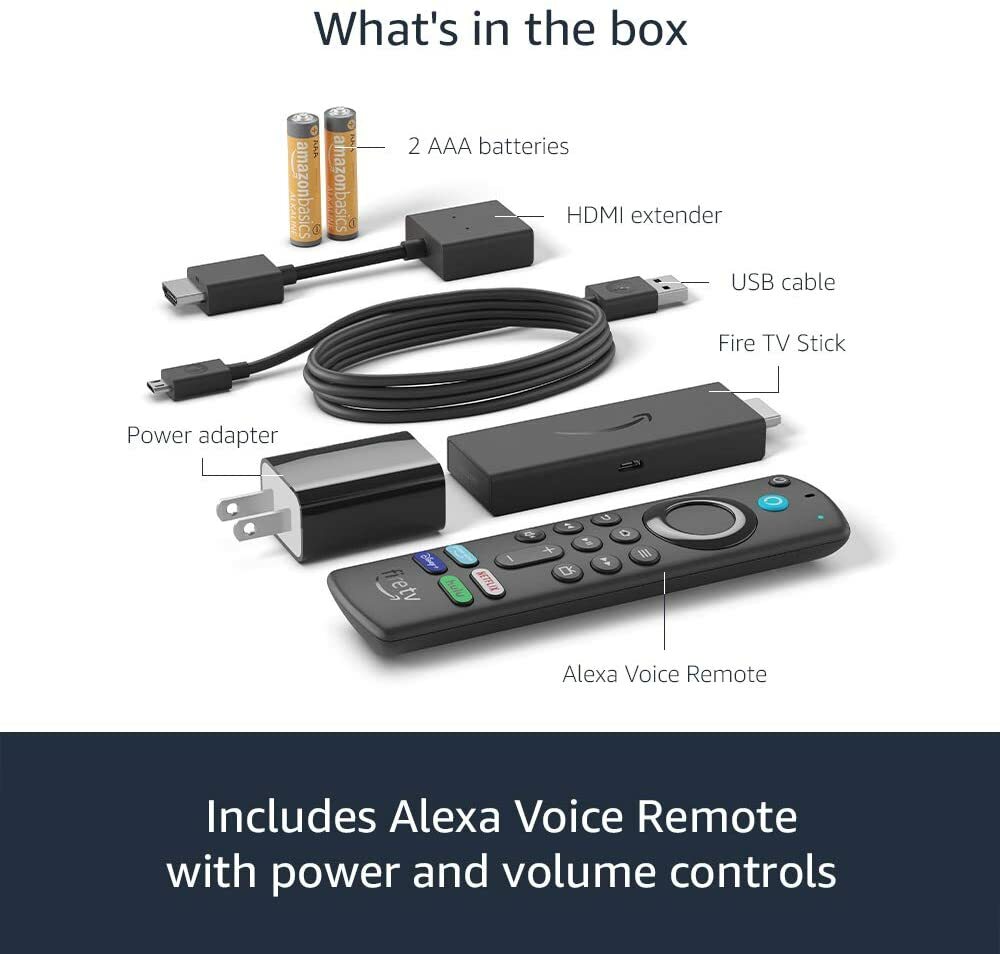 Fire TV Stick (3rd Gen) with Alexa Voice Remote 3rd Gen TV controls Firestick HD