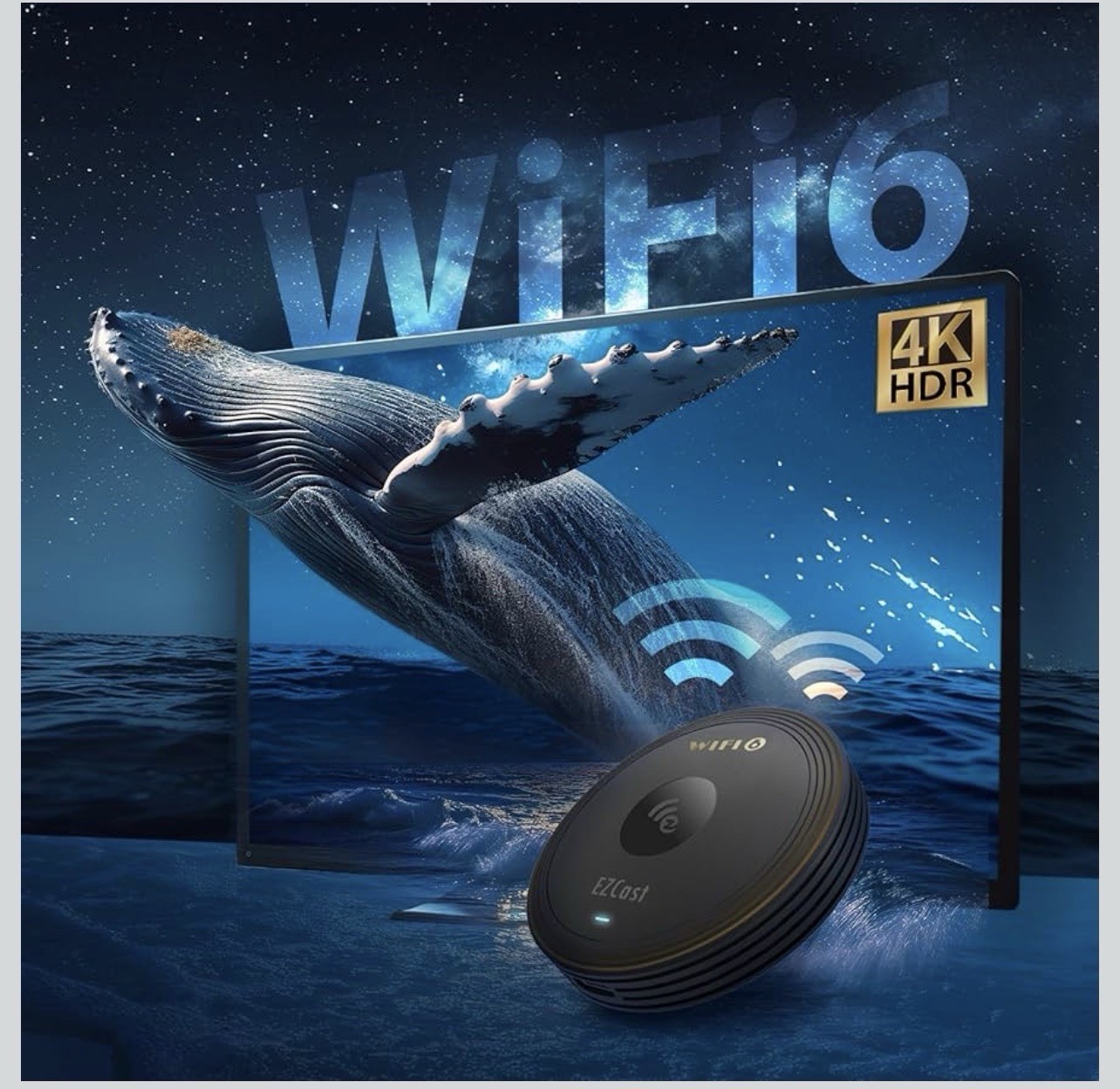 EZCast Ultra U2 4K WiFi 6 Wireless Display Adapter Miracast AirPlay DLNA HDR