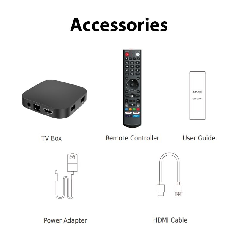 4K HDR Box Android 14.0 with Amlogic S905Y4, 4GB RAM 32GB ROM, Dual WiFi 2.4G…