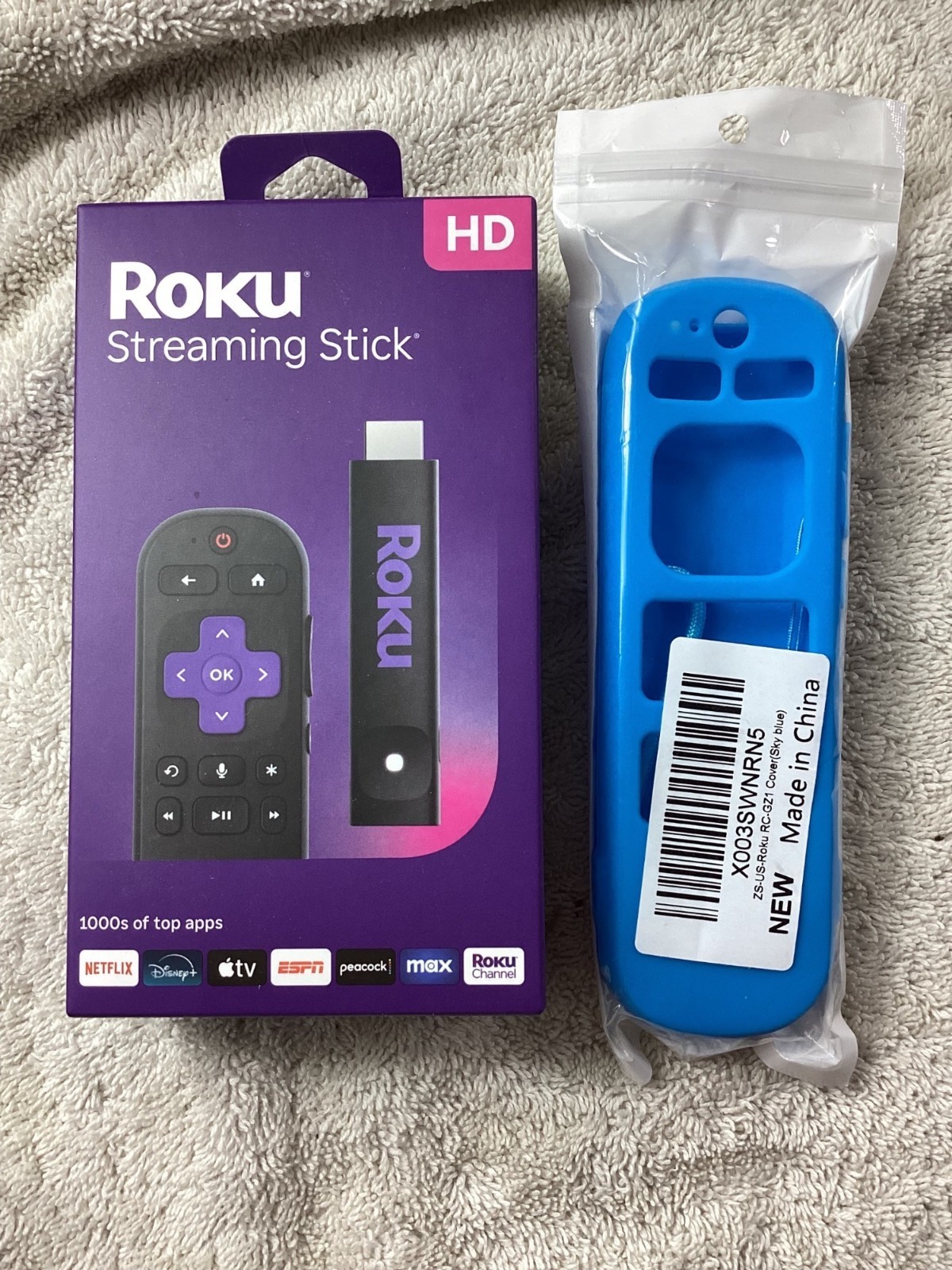 Roku Streaming Stick HD With Voice Remote & Silicone Cover – Easy Setup App*NIB