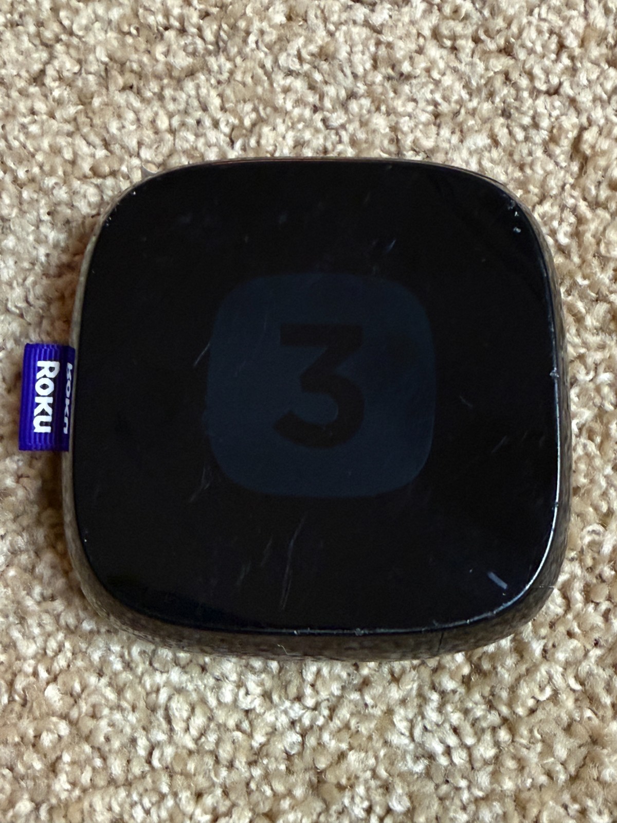 Roku 3 Streaming Player Model 4200X w/ Power Cable And Remote (Tested & Works)