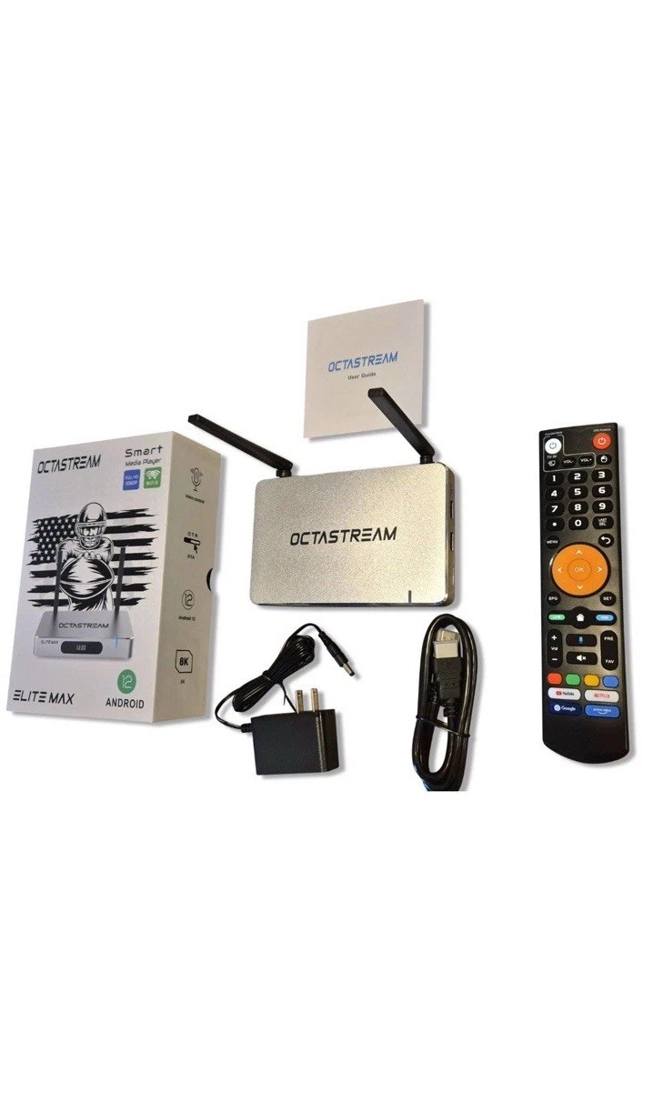 Octastream Elite Max Smart Media Player W/ Voice Remote!FREE PRIORITY SHIPPING!!