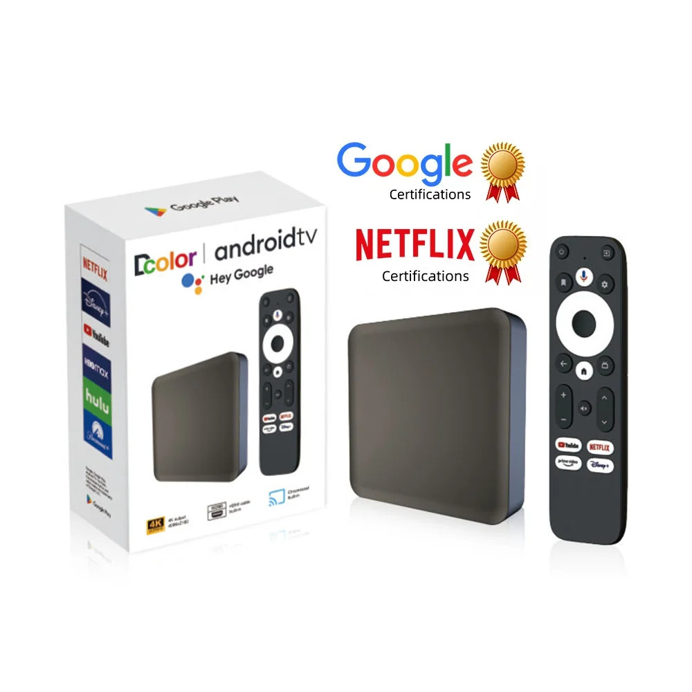 Dcolor GD2 Android 12 TV Box Amlogic S905Y4 2GB/16GB 4K@60Hz WiFi BT Voice
