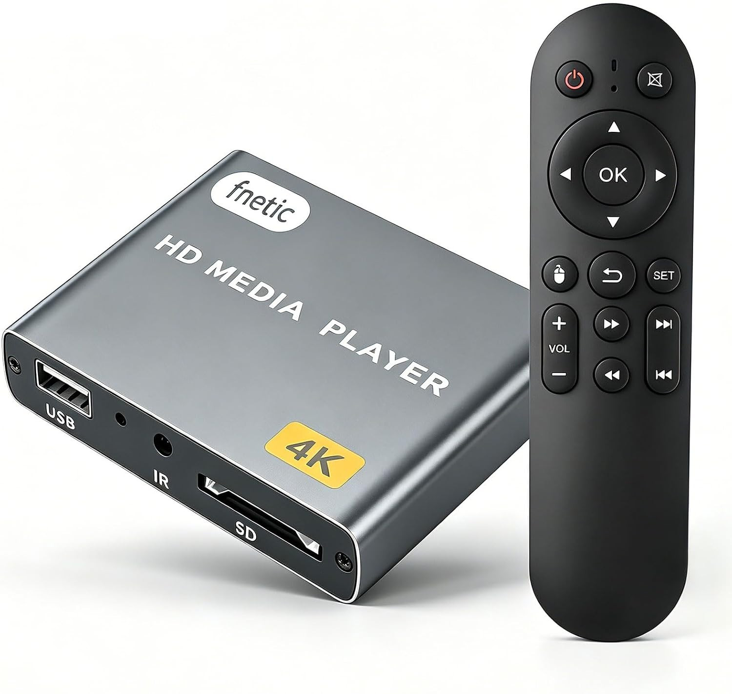 4K@30Hz HD Digital Media Player with USB/TF Card Slot for TV Projector | Supp…