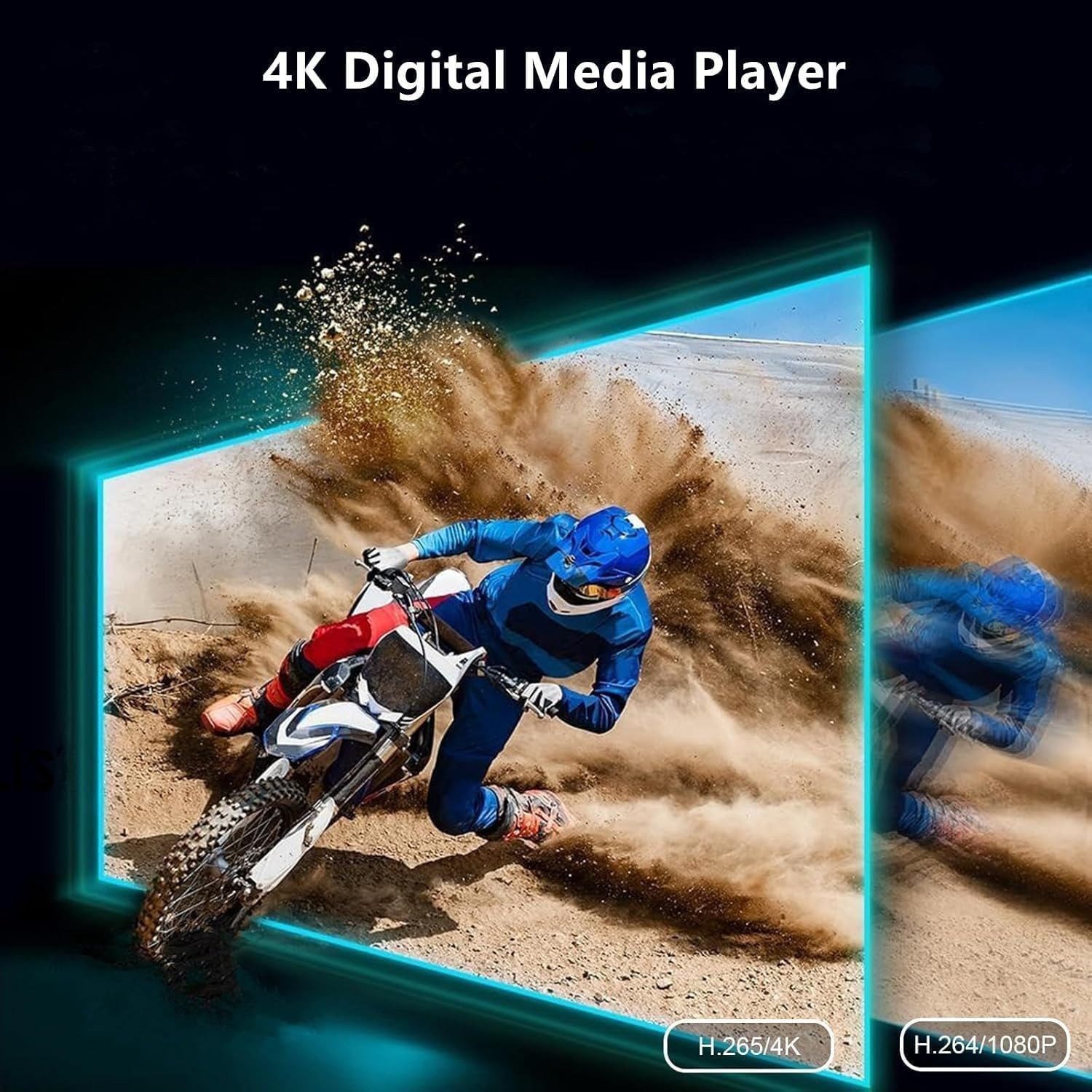 4K@30Hz Full-Hd Digital Media Player with USB Drive/Micro SD Card for TV | Plug