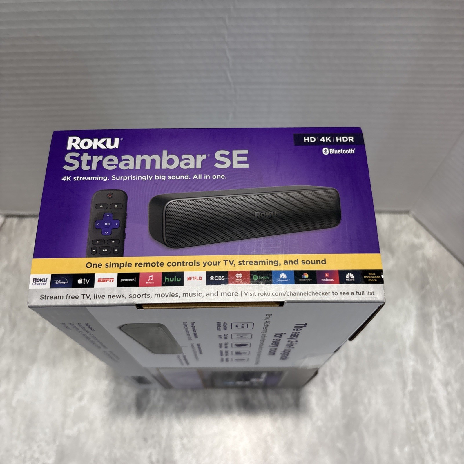 Roku Streambar SE 4K Bluetooth Wi-Fi Media Streamer w/ Remote, HDMI, Optical