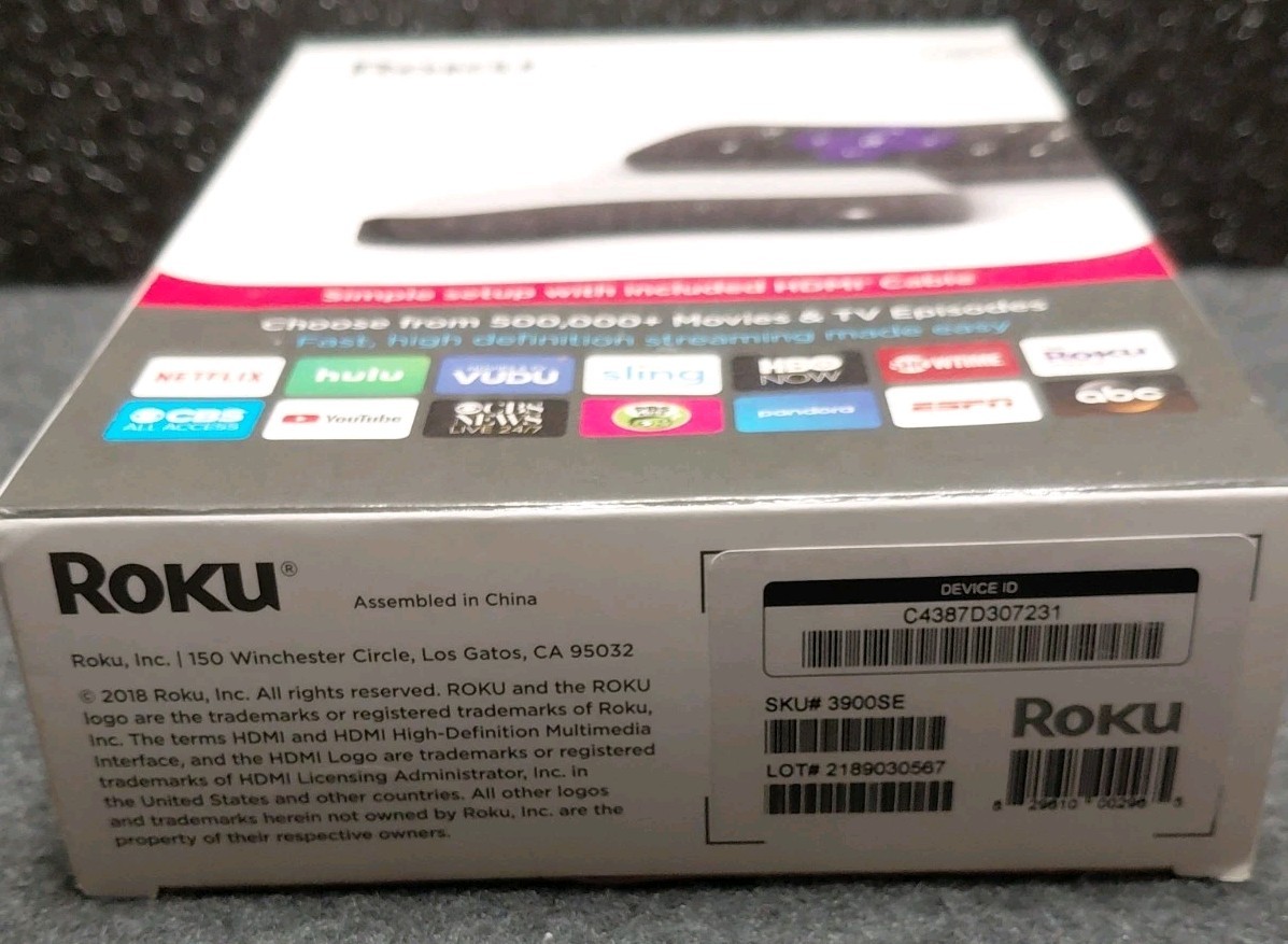 NEW Roku SE 3930 HD Streaming Media Player With Remote HDMI Cable SEALED