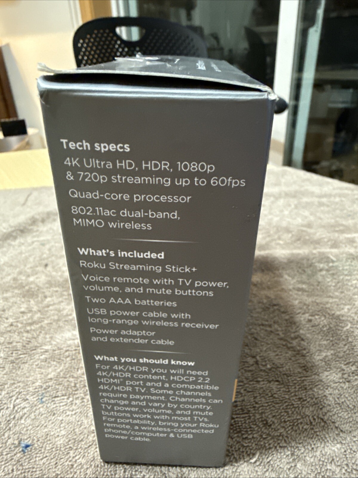 Roku Streaming Stick Plus 3810R – 4K Streaming Media Player with Voice Remote