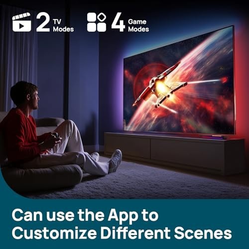 8K HDMI Sync Box with AI LumiSync, Cuttable LED Backlights for 27-90 inch TVs