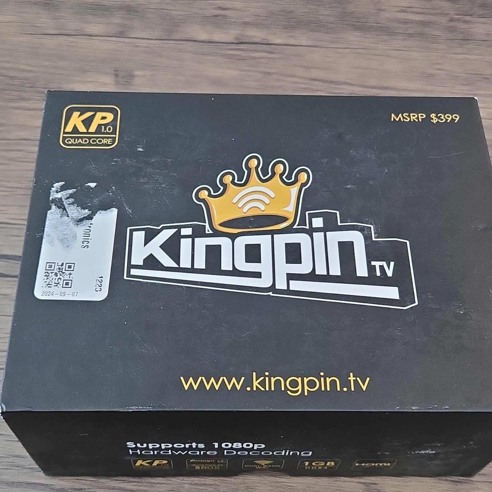 Kingpin TV KP 1.0 Media Streamer Box Quad Core Dual Band WiFi HDMI 1080p 1GB
