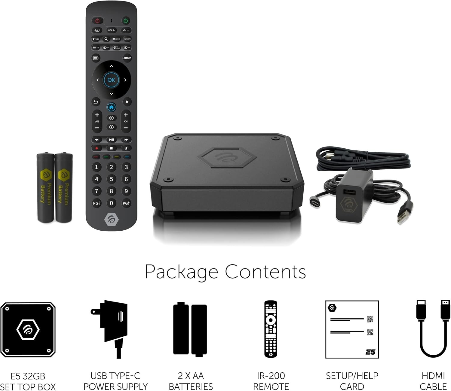 E5 TV Box – Android 11, 4K Resolution, Wi-Fi Connectivity