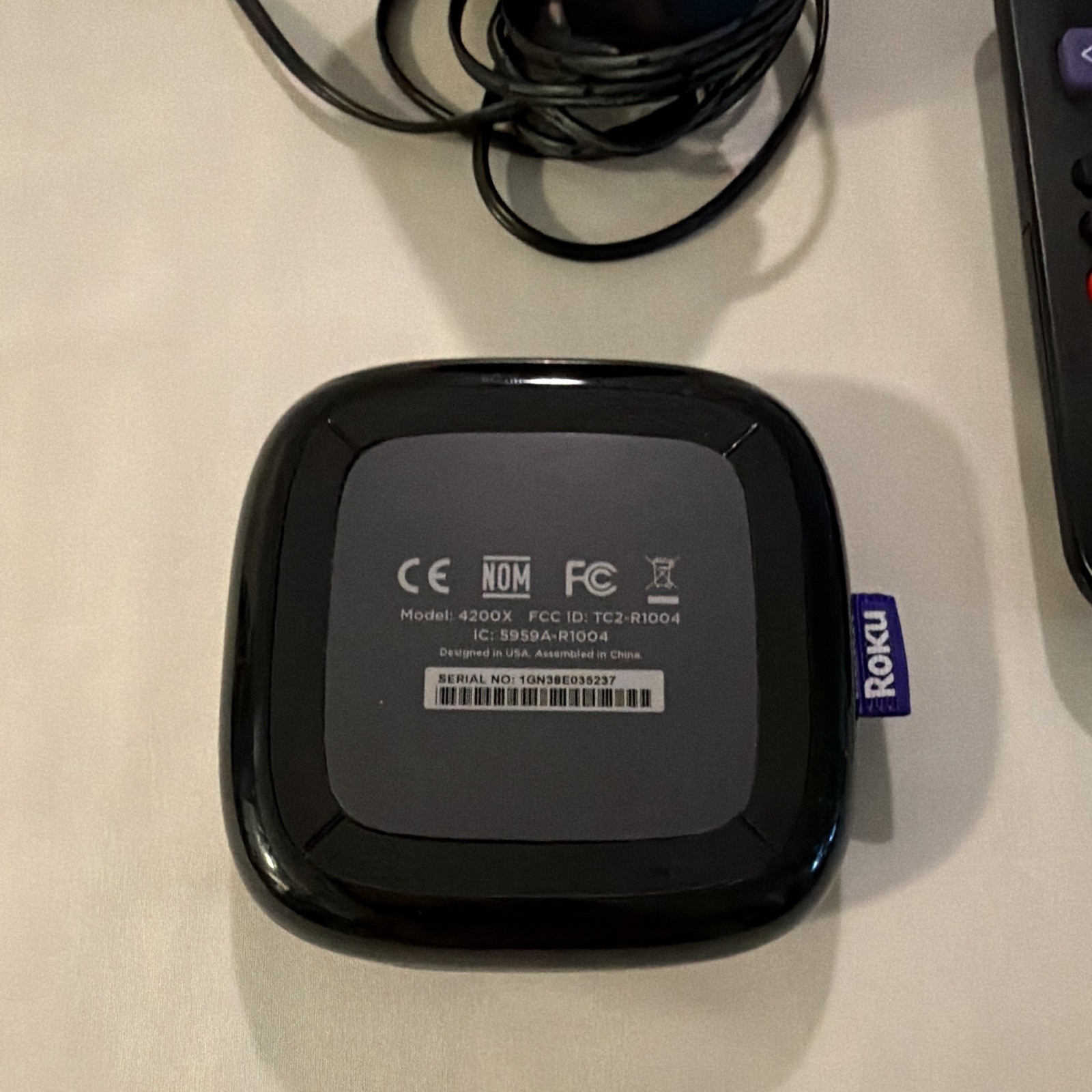 Roku 3 4200X Media Streaming Box 1080p Wi-Fi HDMI w/ Remote & Power Adapter