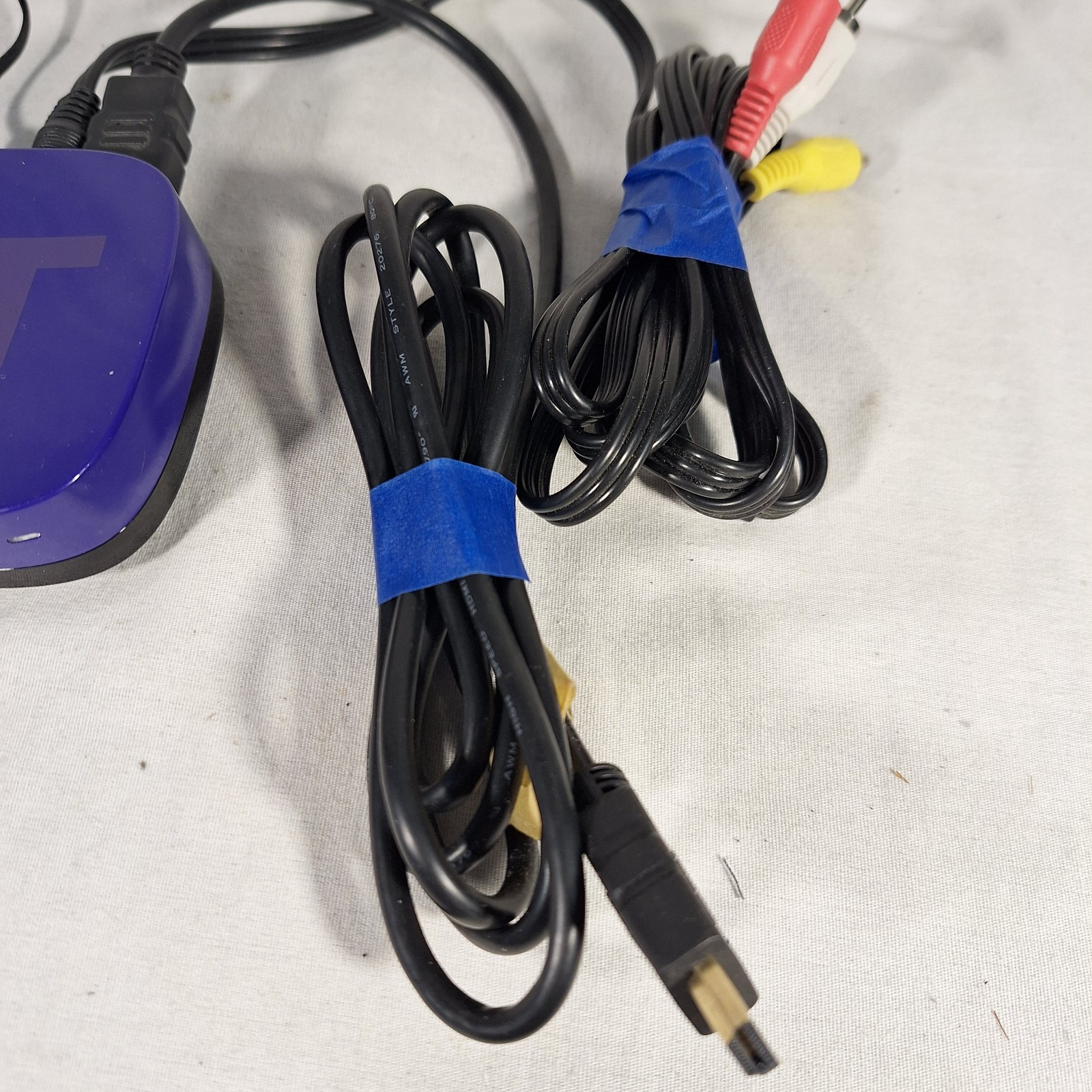 Roku LT 2nd Gen Media Streamer 2400X No Remote Purple Untested AV HDMI Cables