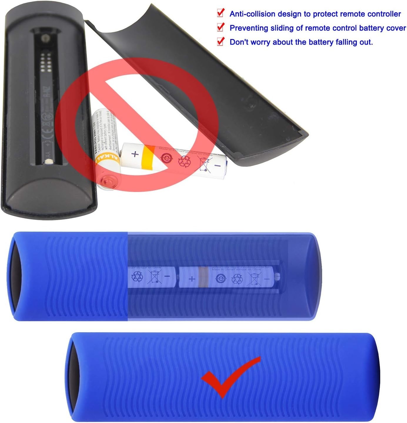 Vibrant Red & Blue Silicone Cover for Fire TV Stick 4K – 2 Pack of Protection