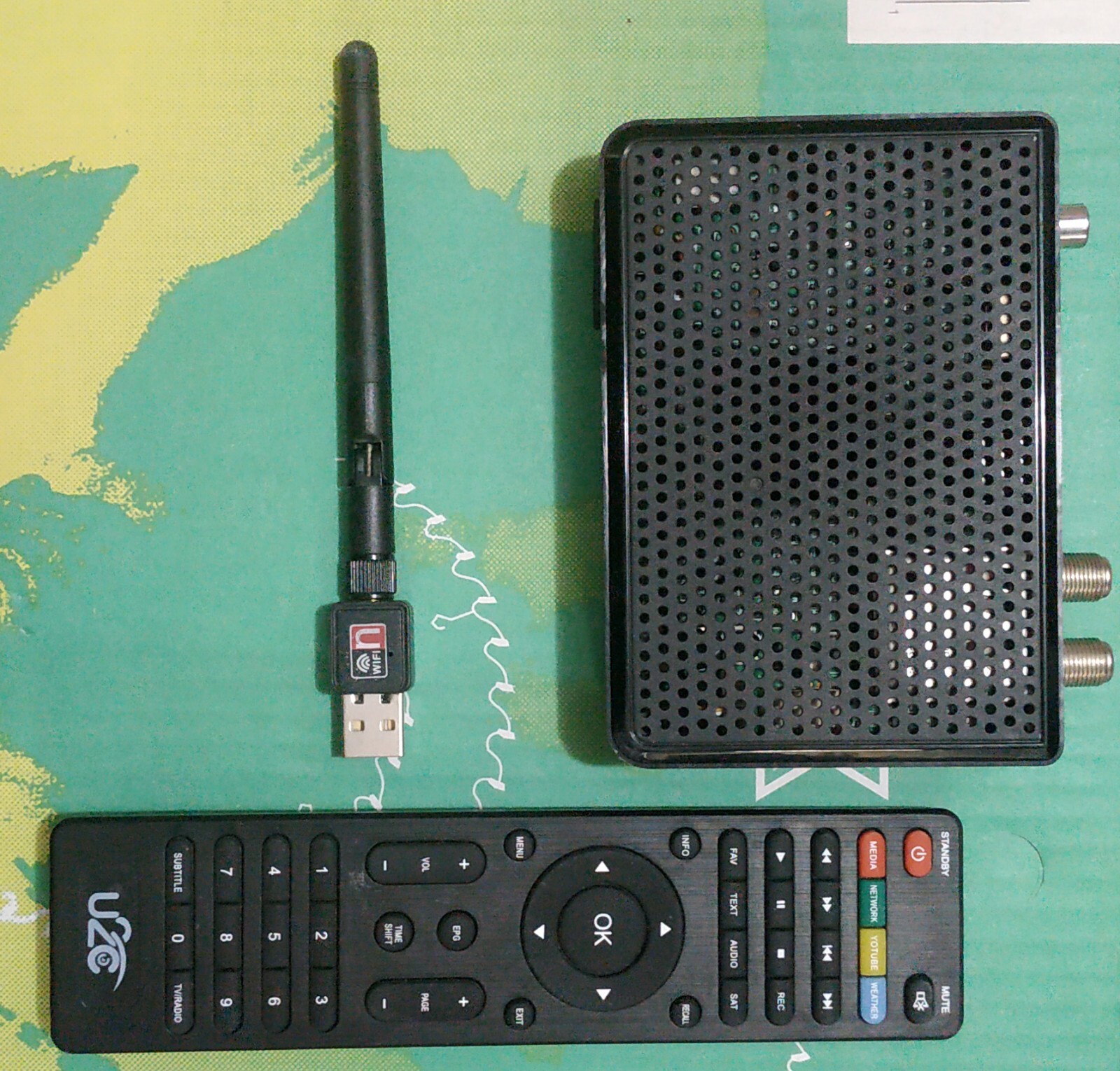 U2C S+ Mini Media Player and Satellite 1080p receiver + WiFi + Remote + PS