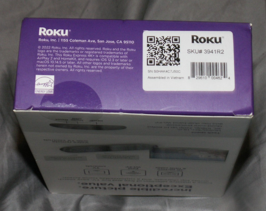 Roku Express 4K+ Streaming Player HD/4K/HDR with Roku Voice Controls NEW