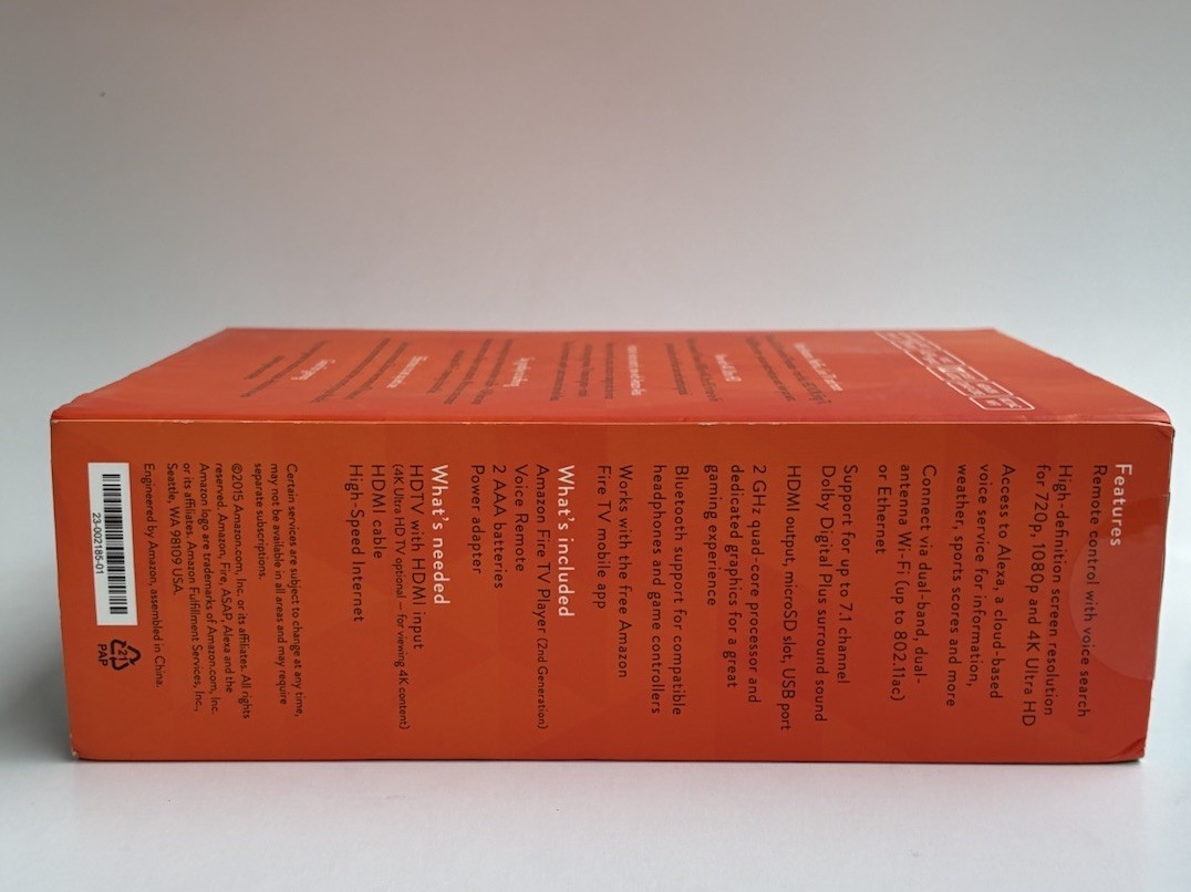 BRAND NEW Amazon Fire TV BOX 2nd Gen 2015 4K UHD – Factory Sealed (NOT A STICK)