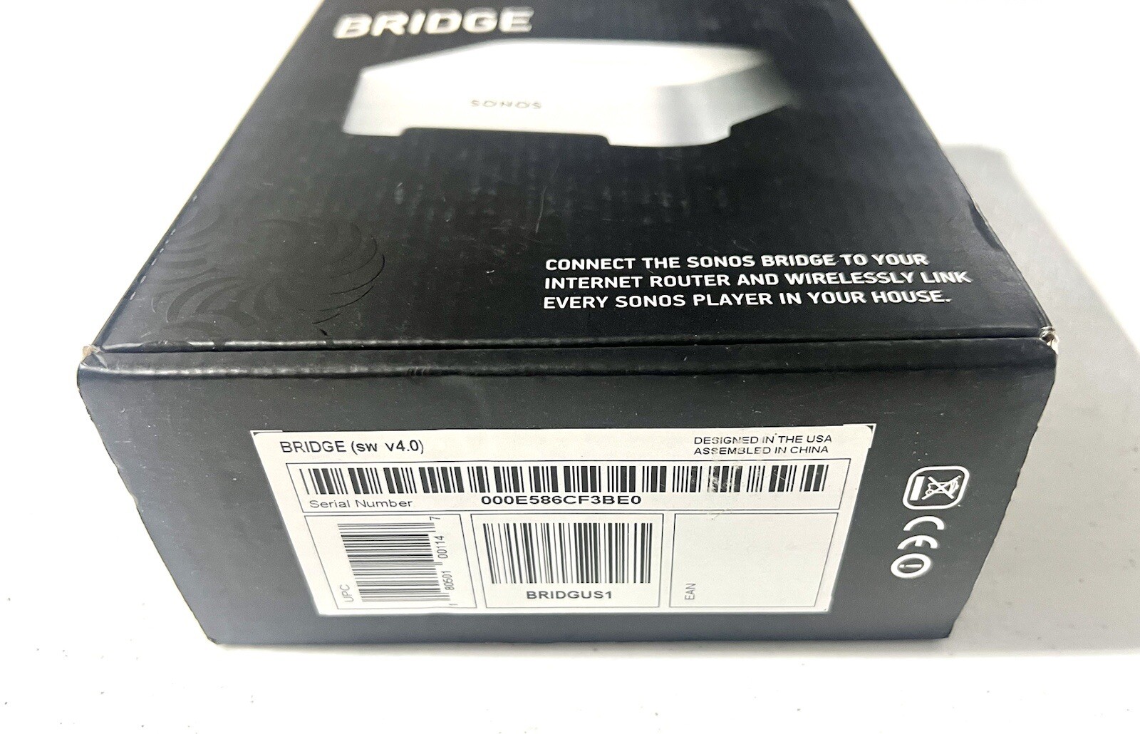 Sonos Bridge Wireless HiFi System White – BR100 ZoneBridge