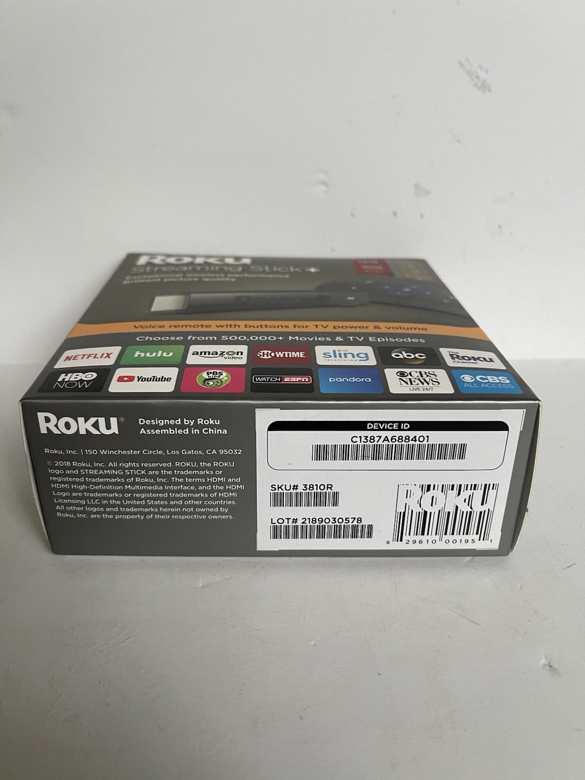 Roku Streaming Stick Plus (3810R) 4K Streaming Media Player with Voice Remote