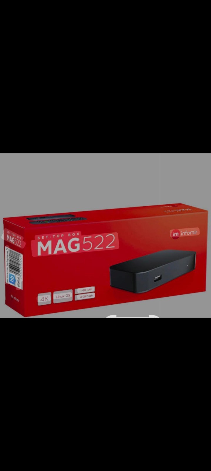 Mag 544 W3 Mag 544W3 4K HDR, Built-in Dual Band 2.4G/5G WiFi, HDMI Cable