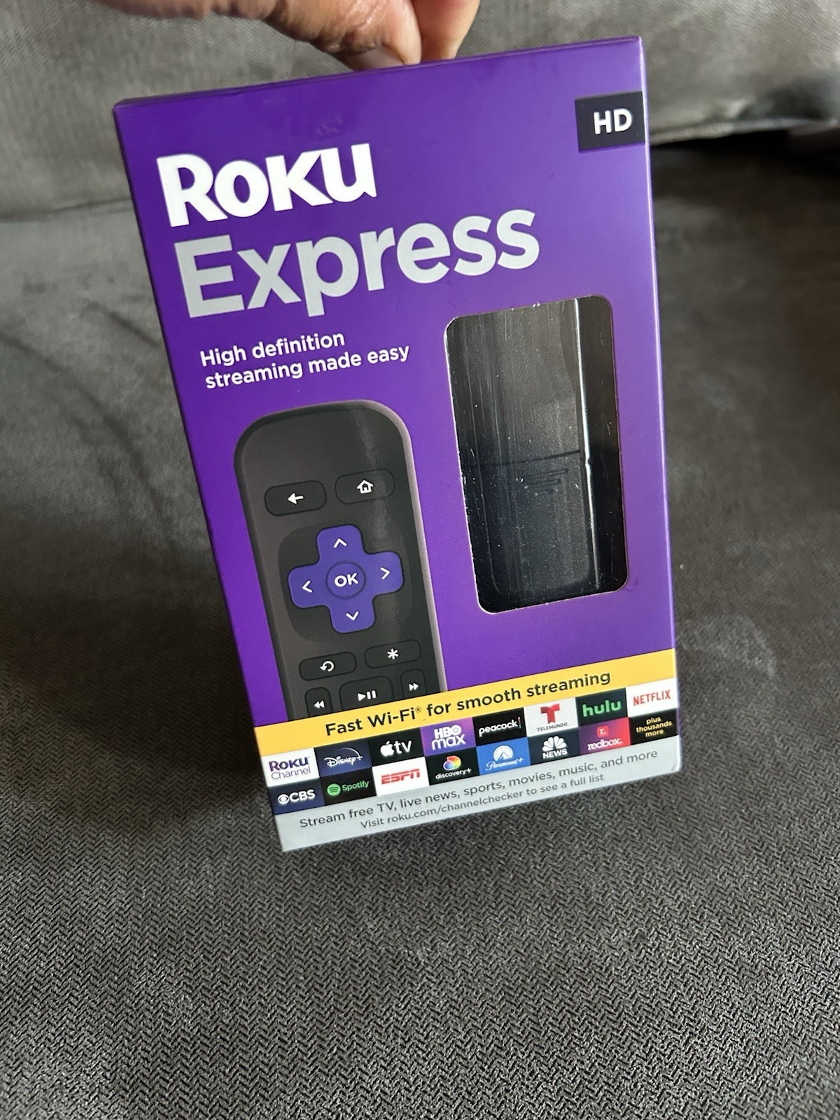 Roku Express HD Streaming Box, Fast Wi-Fi, Simple Setup, HDMI USB, 1080p Black