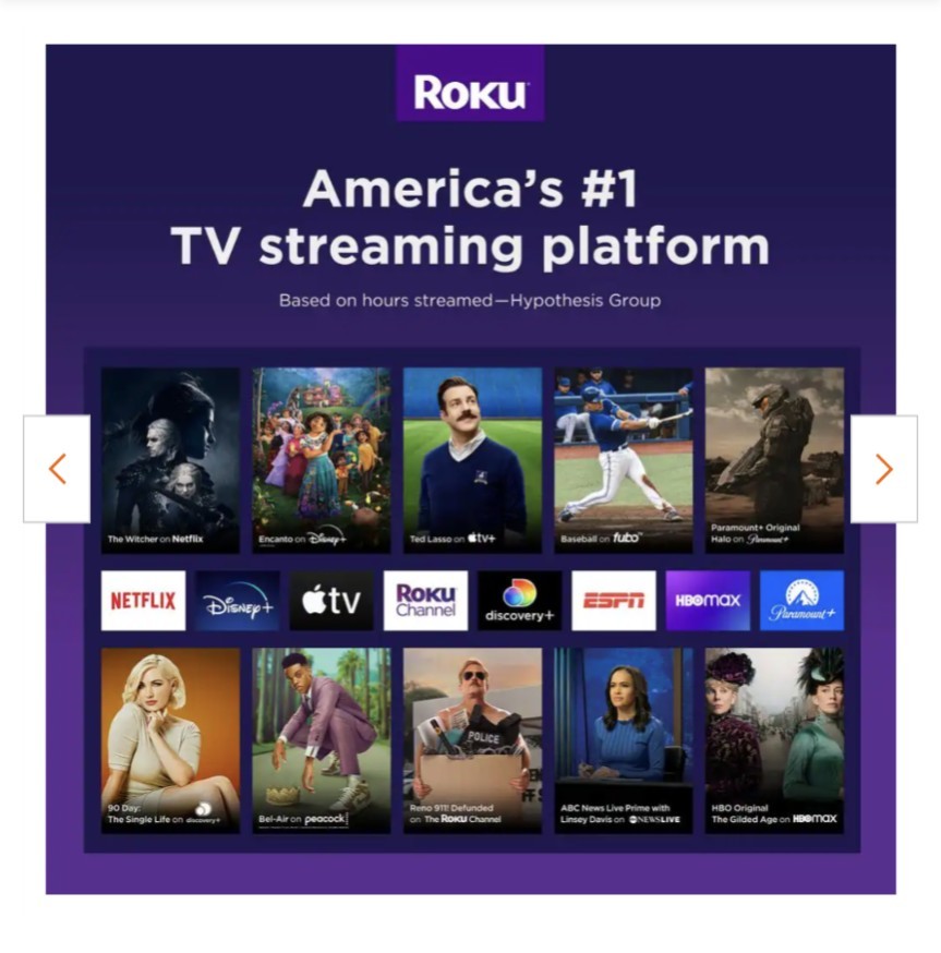 Roku Streaming Stick+ Streaming Device HD/4K/HDR, Long-Range Wi-Fi,Voice- 3810R