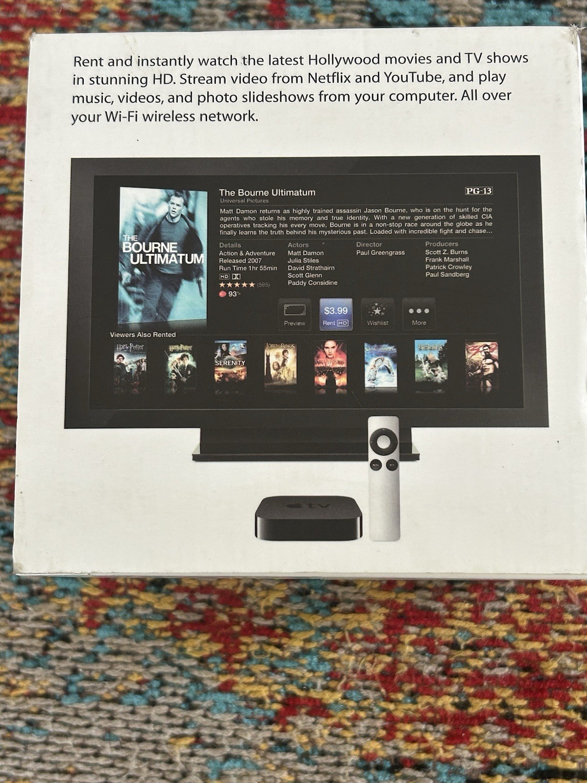Apple TV 2nd Gen Digital Media Streamer A1378 MC572LL/A Complete in Open Box NEW
